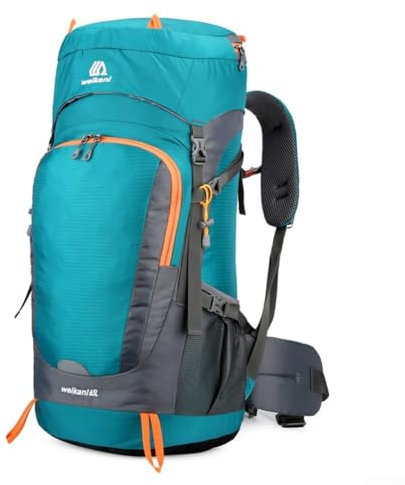 ZiStarlilife Hiking Backpack Outdoor Sport Travel Daypack 65L Trekking Hiking Walking Backpacking Adjustable Shoulder Chest Waist Straps for Camping Trekking Climbing(Lake Blue)