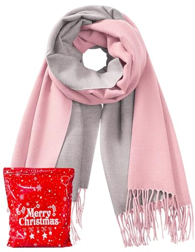 Lonya Schal Damen Winter Schals & Tücher Schultertuch Langer Großer Kuschelig Wendbares Wärmeschal mit Quaste