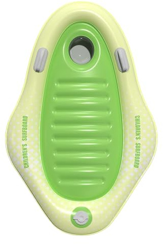 Fenayuu Aufblasbares Surfbrett, rutschfeste Kinder Surfbrett Attrappe, Tragbares Schwimmspielzeug Garten Sonnenbad Party