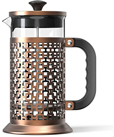 Cafetera de prensa francesa de 1000 ml con calor manual de borosilicato para café, té, cafetera de acero inoxidable 304, prensa de café para el hogar