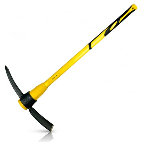 Xforst hacka PF36 – stor korshacka 93 cm – 3,6 kg professionell spetshacka med glashandtag – hacka och spets för hårda, steniga golv, trädgård och byggnad