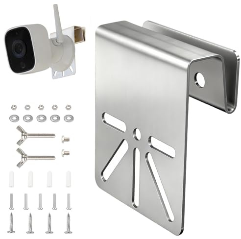 Soporte de Acero Inoxidable, Soporte Camara Vigilancia, Soporte de Cámara de Seguridad Solar Resistente A La Intemperie, Instalación Sin Taladro Compatible con Cámaras Domo