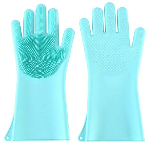 Pet Grooming Glove,Pet Cat Grooming Deshedding Brush Handschuhe, Reinigung Silikon Soft Lange Kurze Haare Massage, Tier Baden Fell Haarentfernung Katze Hund Kämme EIN Paar Grüne