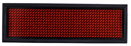 LED-Namensschild, 110-240 V ROTE LED-Namensschild-Platine Drahtloses wiederaufladbares LED-Abzeichen/Nachrichtenetikett mit Magnet und Pin für Konzert, Party, öffentliches Schild