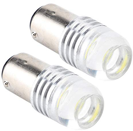 OUKENS Ampoules de feu stop arrière, 2357 DC 12V 2 pièces ampoules de projecteur LED clignotantes blanches stroboscopiques pour 1157 prise de feu stop arrière de voiture
