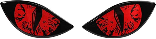BIKE-label Reflex Aufkleber 3D Böse Augen für Auto Motorrad Helm rot X910065