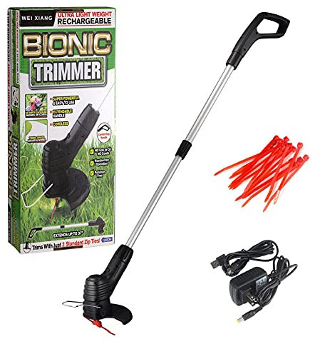FSCLJ Tagliabordi a Batteria, tagliabordi Piatto, attrezzo tagliaerba tagliaerba, tagliabordi Elettrico da Giardino Leggero con Lame di plastica di Ricambio