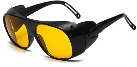 TopHomer Occhiali di Sicurezza per Saldatura, Antigraffio, Protezione UV400, Giallo