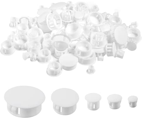 KRISFD Lochstopfen Kunststoff 120 Stück 6/8/10/16/20mm Abdeckkappen Bohrloch Abdeckung Abdeckstopfen Kunststoff Möbel-Abdeckkappen Abdeck Möbel Für Schränke Maschinen