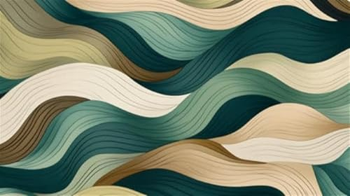 adrium Acryl-Bild 70 x 40 cm: Eco Wave ist ein abstraktes Muster, das von der Schönheit der Natur inspiriert ist. Mit einer harmonischen Mischung aus Grün- (204239229)
