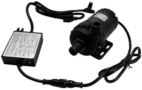 SHYSKY High Powerful 24V 120W Small Brushless DC Water Pump DC60D-24120A-1 12m 39ft Lift 1003GPH, Submersible, Speed Adjustable, For Cooling Circulation Pressure Sys