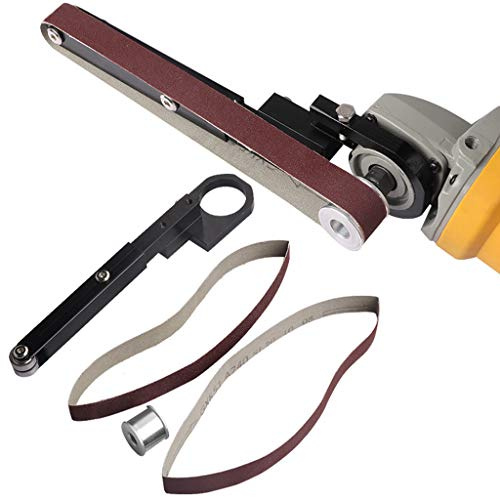 FGDTREE Angle Grinder Modified Sand Belt Machine Electric Belt Grinder Air Belt Sander Attachment Sander Sanding Belt Adapter Compatible Power Tools Replacement Accessories Electric Drill Sander