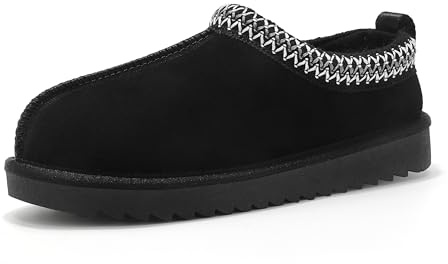 Meik Mangni Chaussons Femme Hiver Peluche Pantoufles Noir 39 EU