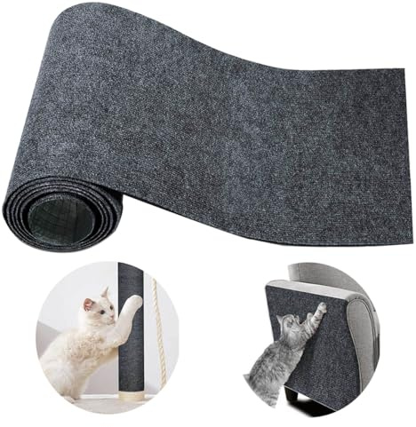 Kratzmatte Selbstklebend 200cmx40cm - Kratzschutz Sofa Katze, Katzen Kratzmatte, Kratzmatte Katze DIY Trimmbarer, Wiederverwendbar kratzteppich Katze