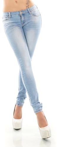 Miss RJ jeans dam skinny jeans push up jeans, Ljusblå, 36