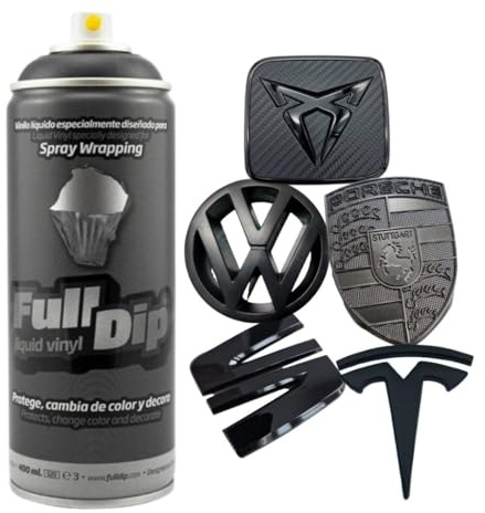AutoFullCar - Spray Full Dip Negro Mate 400 ml - Aerosol FullDip - Vinilo Líquido - Wrapping
