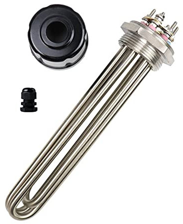 BDAYEK Pièces de Chauffe-Eau Chauffe-Eau électrique instantané à Immersion 220 V/380 V DN40 1,5 BSP (Couleur: 220 V, Taille: 6 KW 290 mm)(220v,6KW 290mm)