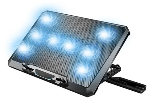 Gaming Laptop Cooling Pad Quiet Radiator 8 Fans With Backlit Djustable Notebook Cooling Stand For Laptop 12-18 Inch