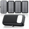 Caricatore Solare Power Bank 27000mAh – FEELLE Caricabatterie Solare con 3 Uscite USB, 3A Ricarica Rapida, Torcia Integrata Super Luminosa e 4 Pannelli Solari Pieghevoli per Smartphone Tablet (Nero)