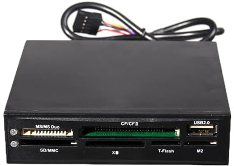 Greabuy Lector de tarjetas USB interno de 3.5 pulgadas