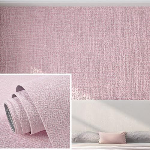 Oniissy Rollo de papel tapiz XPE autoimpermeable con aislamiento térmico para insonorización, mejora del hogar, 50 x 1000 cm, color rosa