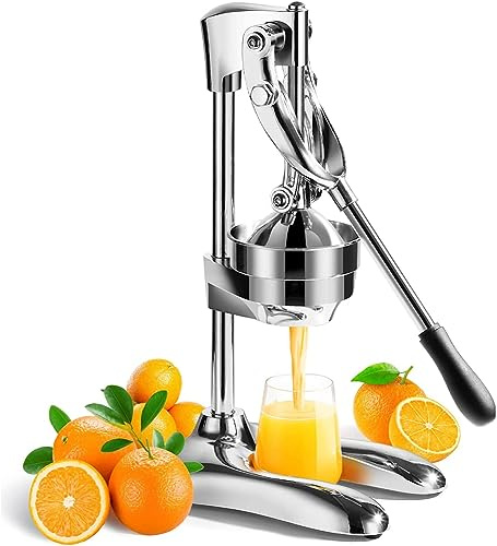 Spremiagrumi professionale in acciaio inox, efficiente estrattore manuale per arancia, lime, limone e melograno, risolve le esigenze di spremitura rapida del succo