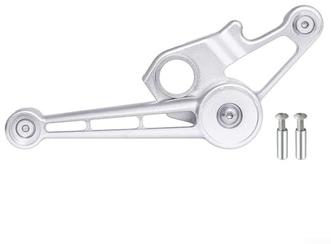 Honseadek Aleación de aluminio para tensor de cadena para bicicletas plegables, desviador trasero de 2 o 3 o 6 velocidades con diseño ligero (plateado)