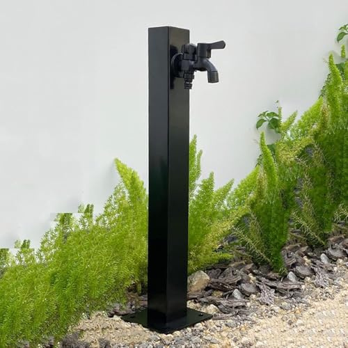Stainless Steel Vertical Garden Water Column - Outdoor Antifreeze Dispenser with Locking Faucet for Plant Irrigation & Decorative Water Features