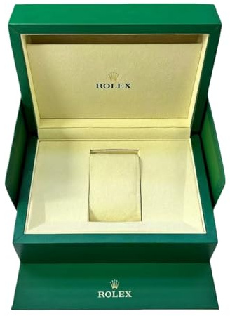 ROUREOX Grüne Uhrenbox Einzel Fach Aufbewahrungsetui Wellenmuster Deckel Creme Samt Innen Vitrine Organizer Uhrenkasten für Rolex