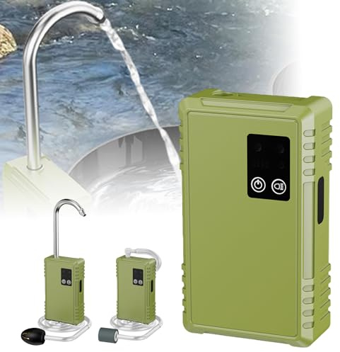 Aquarium Luftpumpe, 2200mAh Aquarium Sauerstoffpumpe, Leise Sauerstoffpumpe, Sauerstoffpumpes Aquarium, Aquarium Luftpumpe Extrem Leise für Angeln und Outdoor, Intelligenter Sensor, Grün