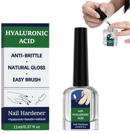 Nagelhärter Extra Stark, 2026 Neu Nagelpflege Produkte mit Hyaluronic Acid und Hydrolysiertem Keratin, Nagelpflegeprodukte für Brüchige Fingernägel, Stärkung und für Natürlichen Glanz (1PCS)