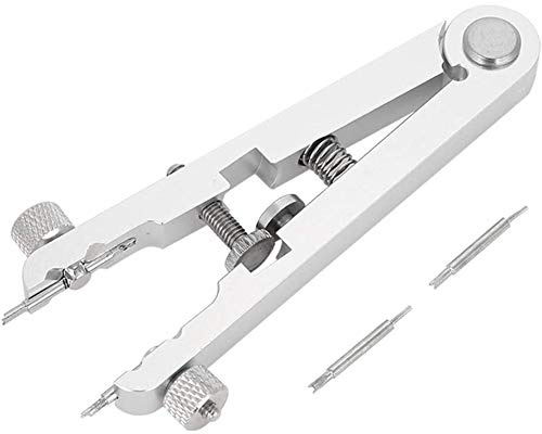 Pinza per Braccialetti di Orologi in Acciaio Legato Resistente con Vite di Bloccaggio, Design Compatto per un Facile Trasporto, Strumento Indispensabile per la Riparazione di Orologi, 100%