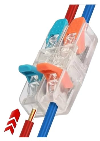 Morsettiere a leva elettriche, morsetti a molla a gabbia, universali, compatti, for cablaggio rapido, connettori a innesto rapido(Y639,10PCS)