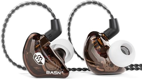 BASN Bsinger BC100 In Ear Monitor Headphone Universal Fit Noise Cancelling Earphone for Musician Singer Band Studio Audiophile