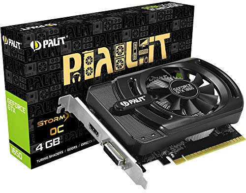 Palit GeForce GTX 1650 StormX OC 4 GB GDDR5 Graphics Card, HDMI, Dual-Link DVI-D