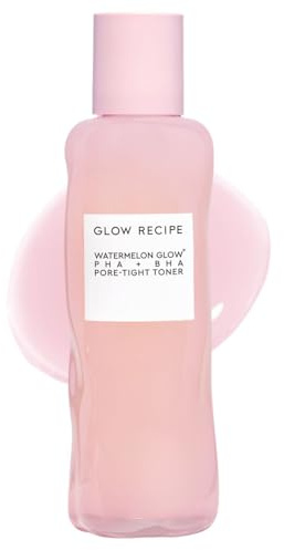 Glow Recipe PHA + BHA Face Toner, Korean Exfoliating Toner for Pores, Gentle Chemical Exfoliant + Hydrating Toner, Watermelon, Cactus Water + Glycerin (150ml)