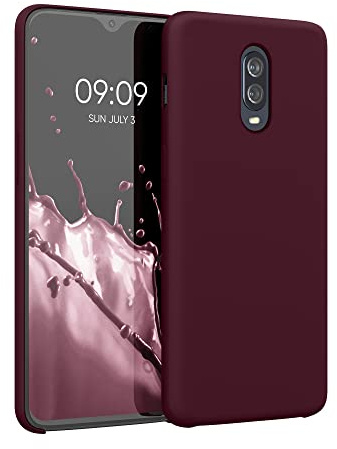 kwmobile Hülle kompatibel mit OnePlus 6T Hülle - Silikon Handy Case - Handyhülle weiche Oberfläche - kabelloses Laden - Tawny Red