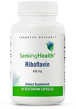 SEEKING HEALTH Riboflavin – Essentiellt B-vitamin för ett hälsosamt liv – Hälsosam utveckling och tillväxt – Vitamin B2 – B-komplexa vitaminer Hög styrka – 60 vegetariska kapslar