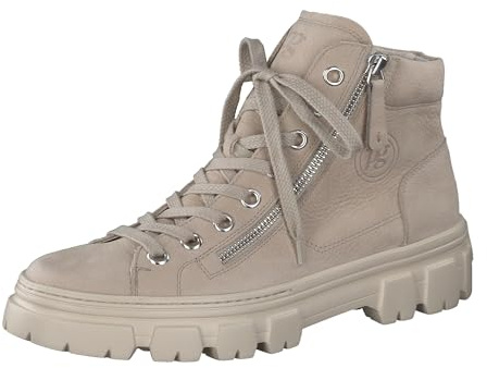 Paul Green Mujer Botines, señora Botines con cordones,botas cortas,botas con cordones,cremallera,Beige (ALMOND),40 EU / 6.5 UK