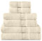 GC GAVENO CAVAILIA Large Bath Towel Bamboo Towels 2 Pack (70x120cm) - Highly Absorbent Quick Dry Towels (40% Cotton, 60% Bamboo) - Washable Bathroom Towel Cream - 500 GSM