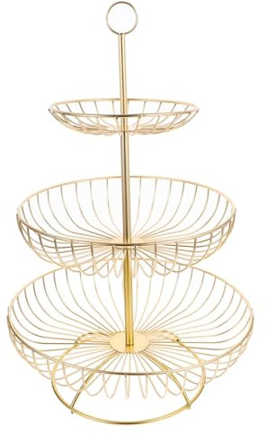 Garneck Metal Fruit Basket for Kitchen Counter Fruit Basket Storage Organizer for Kitchen Countertop Use