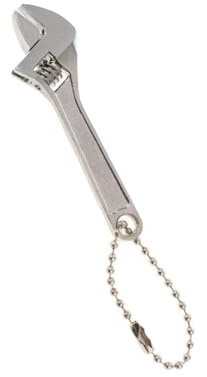 Mini chiave inglese regolabile in argento, mini strumento manuale per riparazione e manutenzione per stringere o allentare dadi e bulloni, chiavi, piccola chiave per spostamento