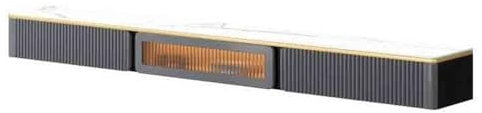 Banc TV Meuble TV flottant mural for sous les téléviseurs, meuble TV flottant moderne avec lumières LED, console multimédia permettant de gagner de l'espace avec porte en verre et tiroirs Meuble TV(Gr