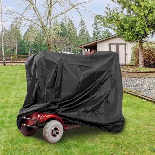 Housse de pluie imperméable pour scooter électrique 210D Oxford 210D, imperméable, avec bande élastique, pour scooters mobiles (noir, 190 x 71 x 117 cm)