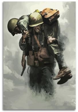 ZKMBMU Hacksaw Ridge Movie Poster Poster Decorative Painting Canvas Wall Posters And Art Picture Print Modern Family Bedroom Decor Posters 12x18inch(30x45cm)