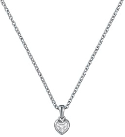 Ted Baker Harlow Mini Crystal Heart Pendant Necklace for Women (Silver/Crystal)