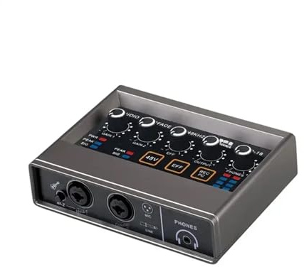 Carte son d'interface Q-16 Convertisseur 16 bits/48 kHz Guitare électrique Enregistrement en direct Studio professionnel Chant Podcast Q16,Ultra-précis