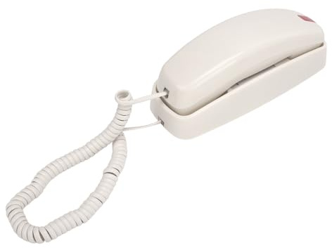Irfora Big Button Volume Control Corded Phone with Flashing Light, Extra Loud Ringer for Hearing Impaired Home Decor Wall Mountable (Beige)