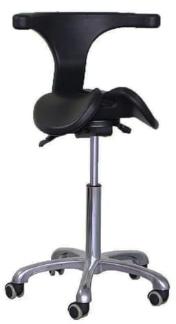 Generico Sgabello Idraulico Girevole Ergonomico Con Sella Girevole Con Schienale, Sedile In Sella In Pelle PU, Sedia Da Salone Regolabile In Altezza