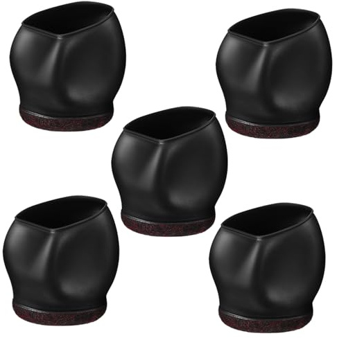 Mikikit 5 Piezas Fundas para Ruedas de Sillas TPE Flexible Anticaída Protectoras para Patas de Muebles Oficina y Hogar, Tapas para Ruedas Que Protegen Suelos y Reducen Ruido